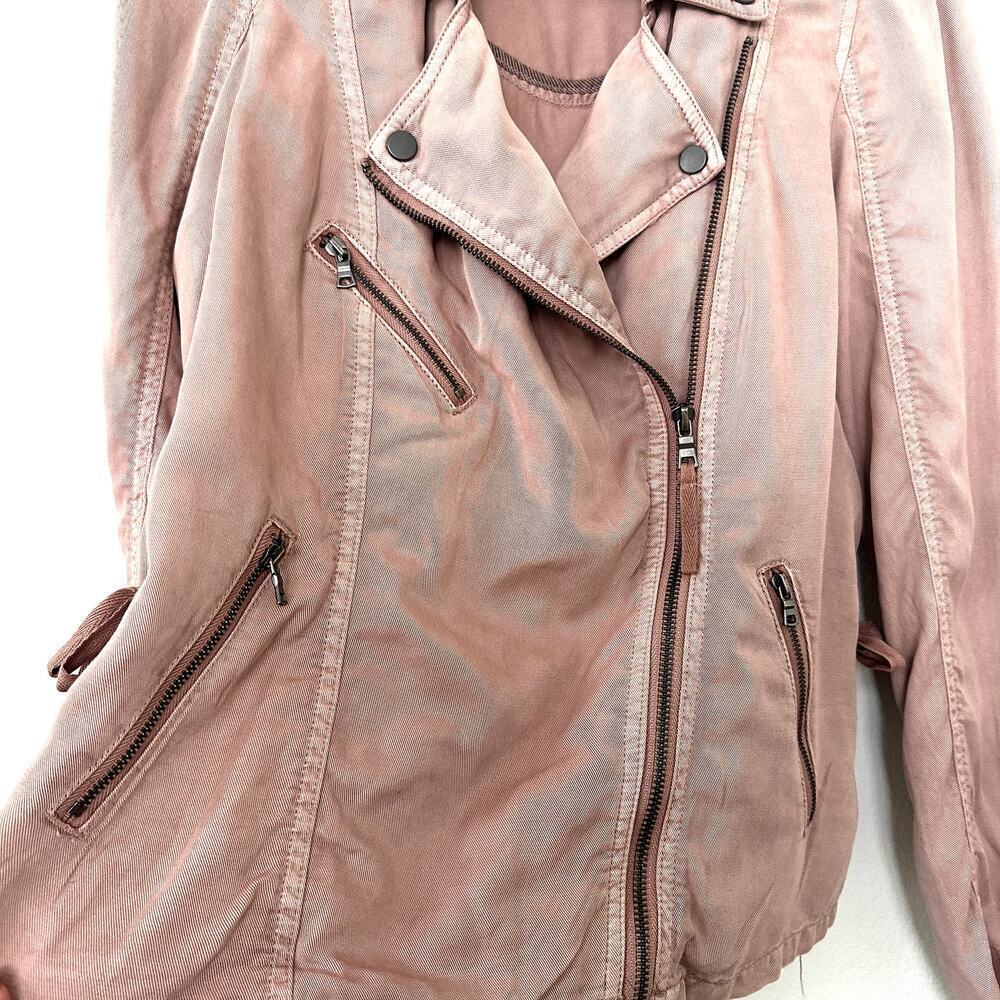Anthropologie Marrakech Ronika Blush Pink Biker Moto Jacket Size Small - Picture 7 of 10